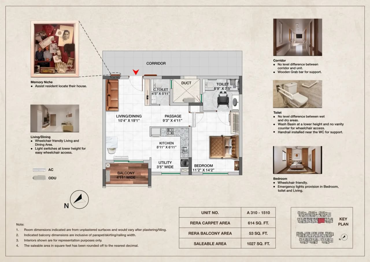 1 BHK 2T